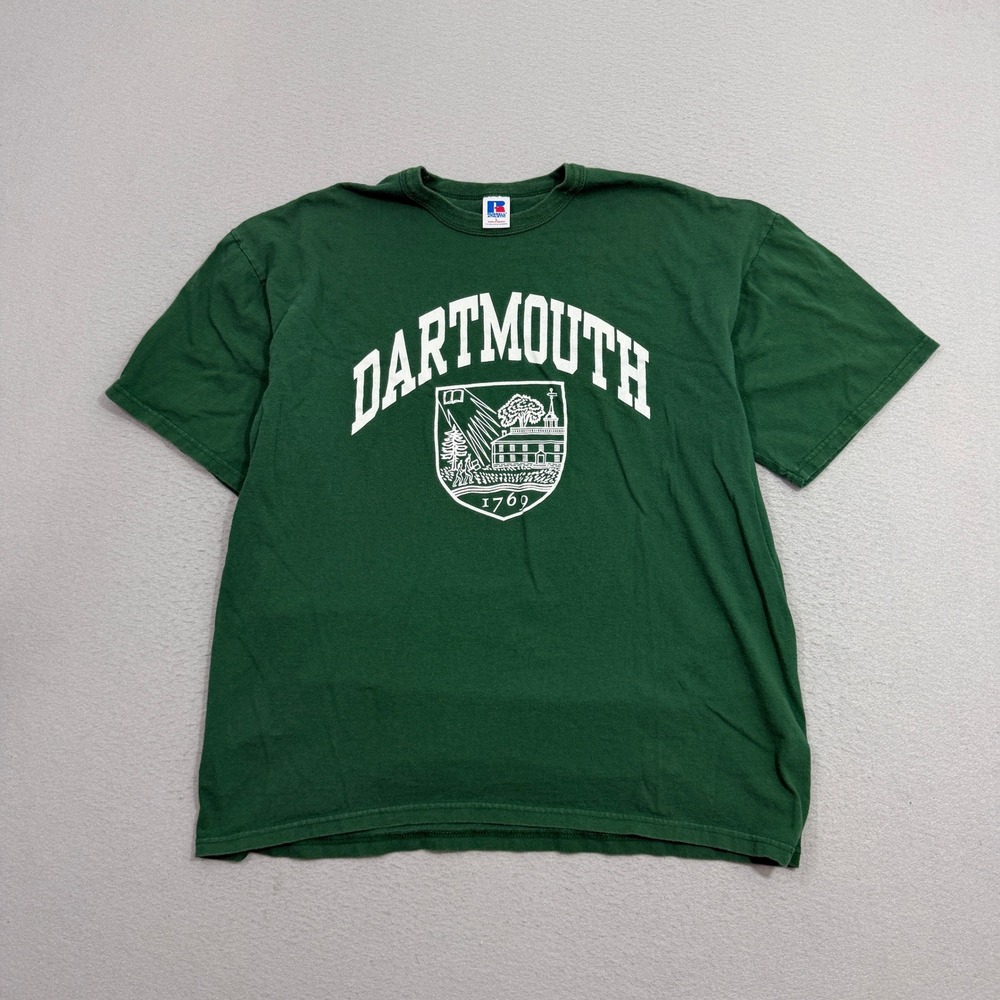 Vintage Russell Athletic Dartmouth Big Green Shirt Men's Large Green 90s College